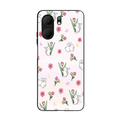 Bunny Bliss back phone cover | glass case for oppo a5x 5g