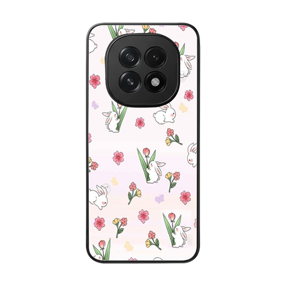 Bunny Bliss back phone cover | glass case for oppo f29 5g