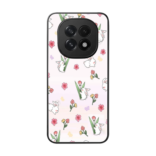 Bunny Bliss back phone cover | glass case for oppo f29 5g
