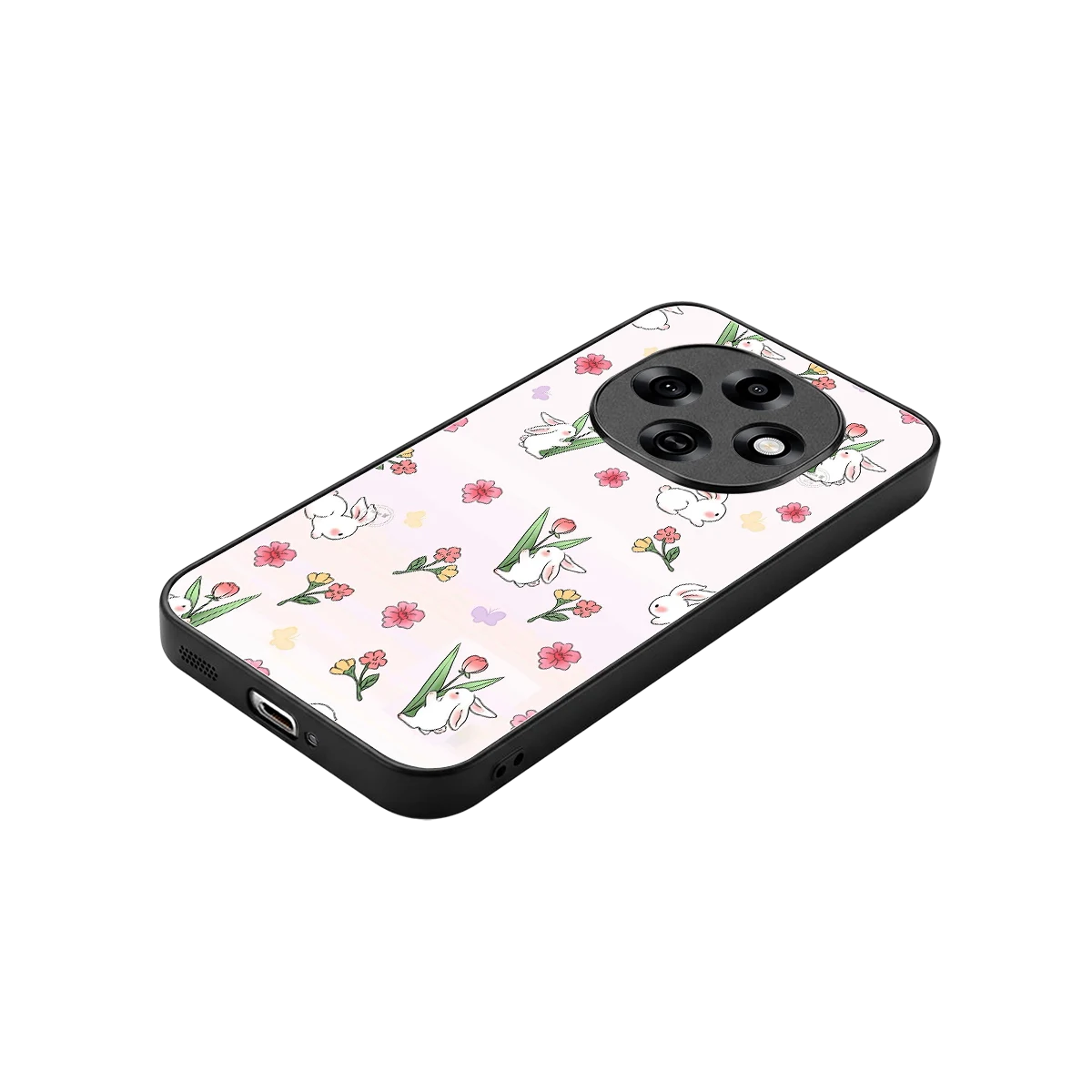 Bunny Bliss stylish phone case for oppo f31 pro 5g | glossy glass and slim fit