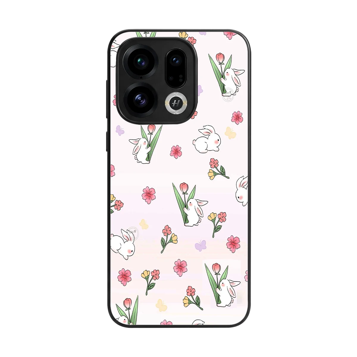 Bunny Bliss back phone cover | glass case for oppo find x9