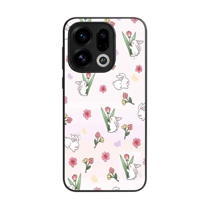 Bunny Bliss back phone cover | glass case for oppo find x9