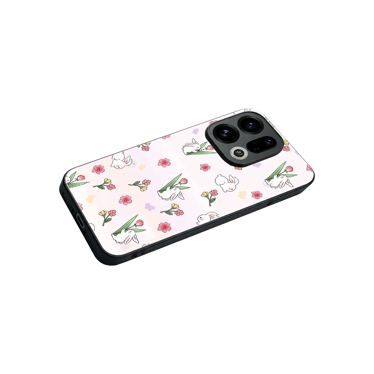 Bunny Bliss stylish phone case for oppo find x9 | glossy glass and slim fit