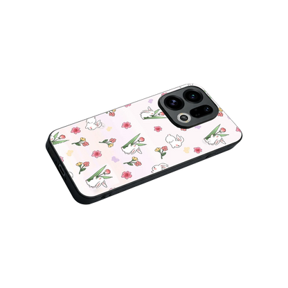 Bunny Bliss stylish phone case for oppo find x9 | glossy glass and slim fit