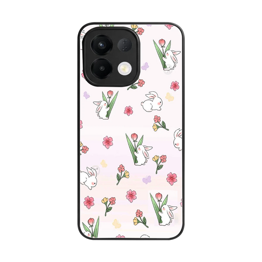 Bunny Bliss back phone cover | glass case for oppo k13 5g