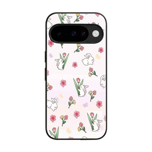 Bunny Bliss back phone cover | glass case for google pixel 10