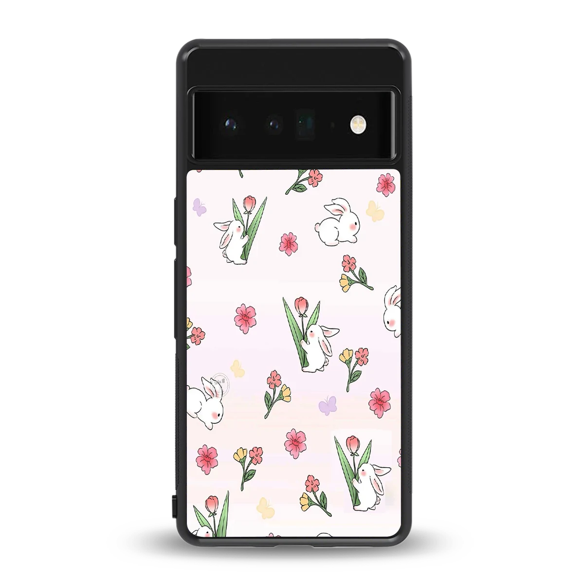 Bunny Bliss back phone cover | glass case for google pixel 6 pro