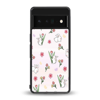 Bunny Bliss back phone cover | glass case for google pixel 6 pro