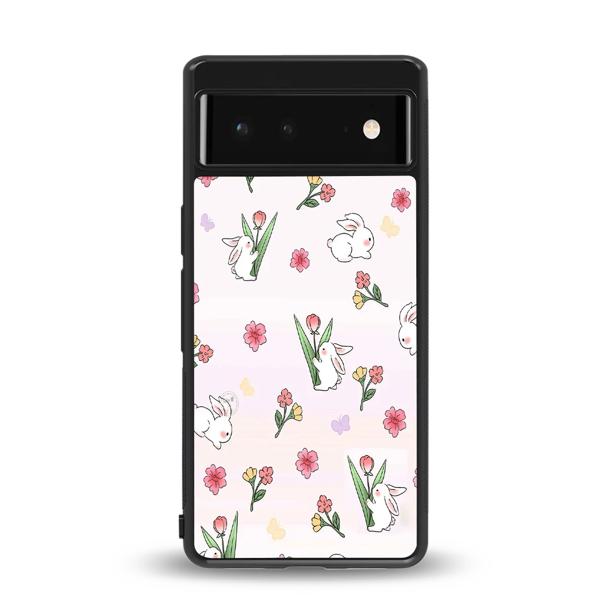 Bunny Bliss back phone cover | glass case for google pixel 6