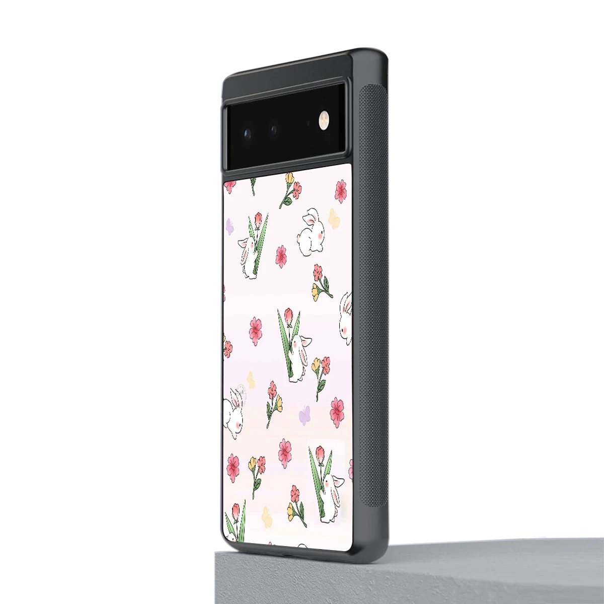 Bunny Bliss stylish phone case for google pixel 6 | glossy glass and slim fit