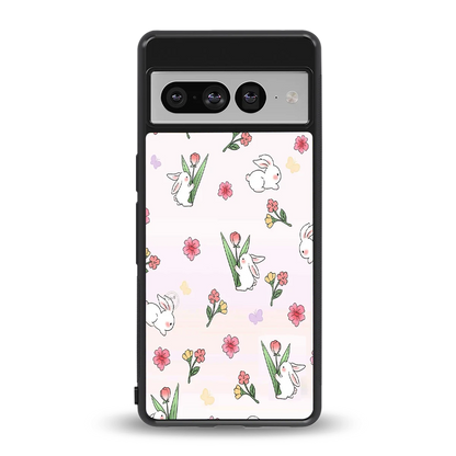 Bunny Bliss back phone cover | glass case for google pixel 7 pro