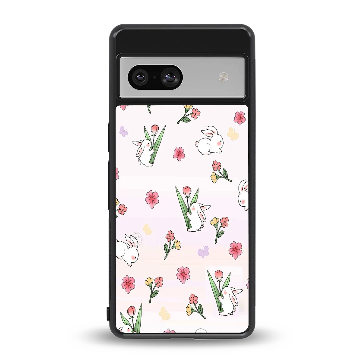 Bunny Bliss back phone cover | glass case for google pixel 7a