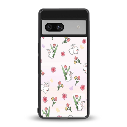 Bunny Bliss back phone cover | glass case for google pixel 7a