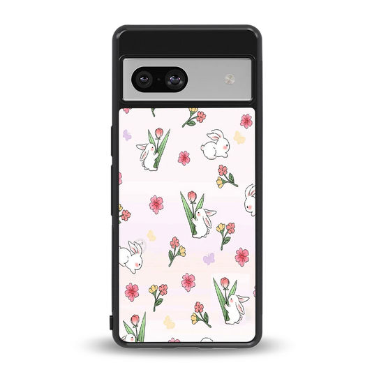 Bunny Bliss back phone cover | glass case for google pixel 7a