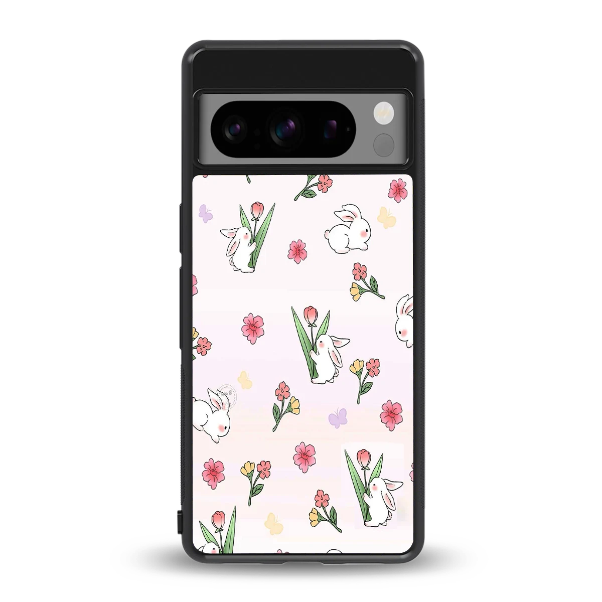 Bunny Bliss back phone cover | glass case for google pixel 8 pro