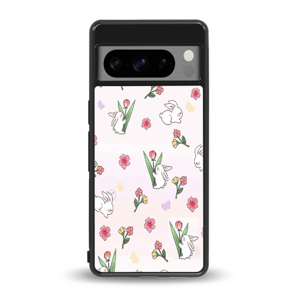 Bunny Bliss back phone cover | glass case for google pixel 8 pro
