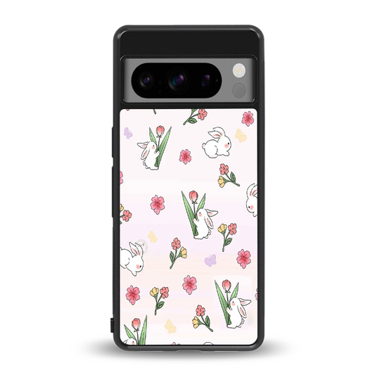 Bunny Bliss back phone cover | glass case for google pixel 8 pro