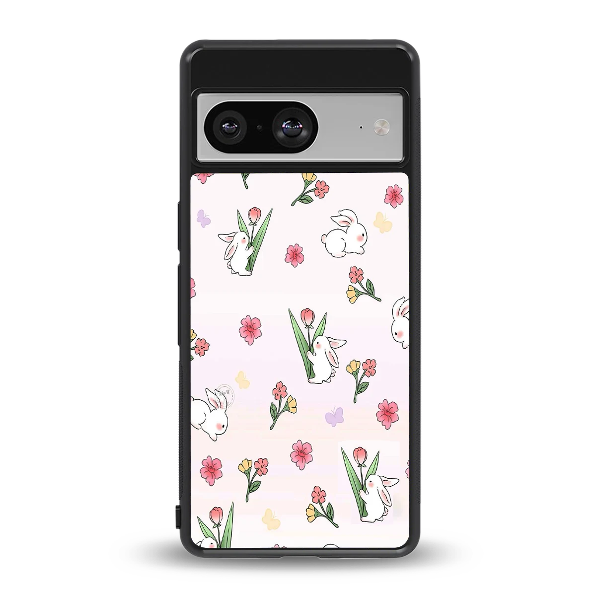 Bunny Bliss back phone cover | glass case for google pixel 8
