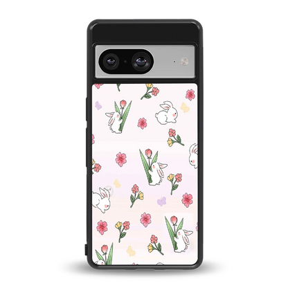 Bunny Bliss back phone cover | glass case for google pixel 8