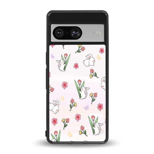 Bunny Bliss back phone cover | glass case for google pixel 8
