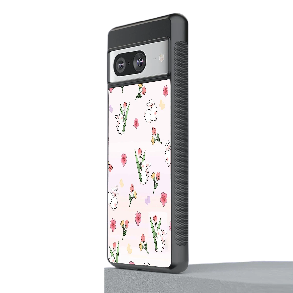 Bunny Bliss stylish phone case for google pixel 8 | glossy glass and slim fit