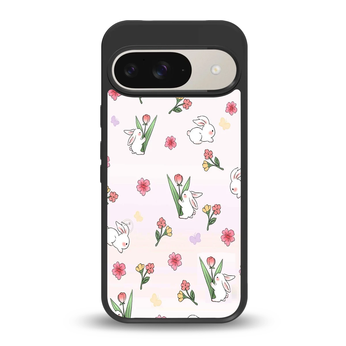 Bunny Bliss back phone cover | glass case for google pixel 9