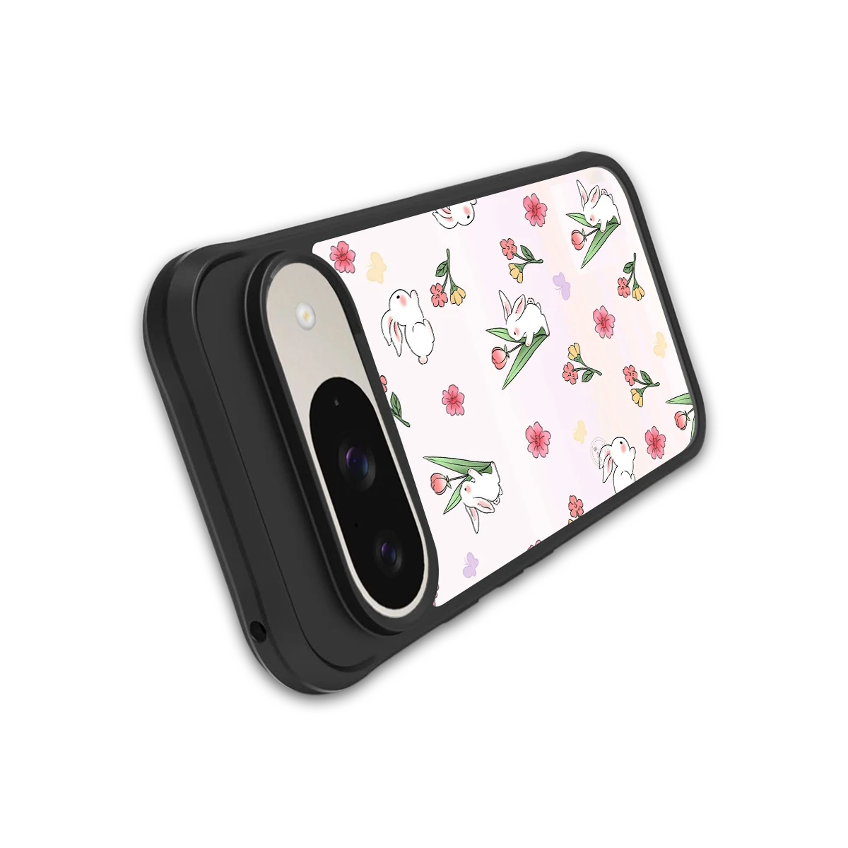 Bunny Bliss stylish phone case for google pixel 9 | glossy glass and slim fit