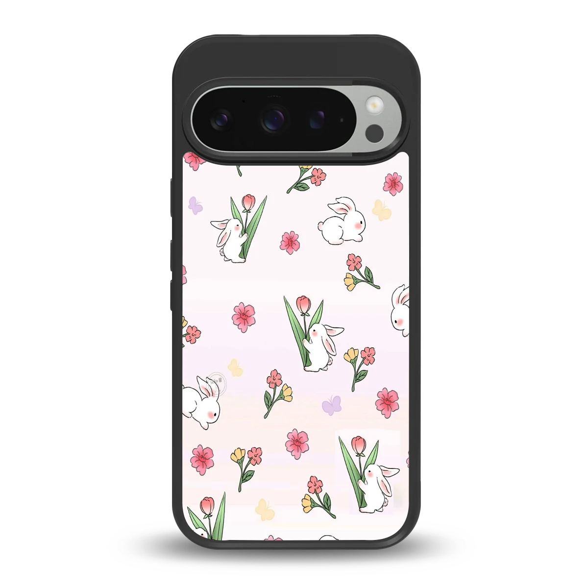 Bunny Bliss back phone cover | glass case for google pixel 9 pro