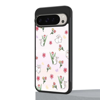 Bunny Bliss google pixel 9 pro xl mobile cover | shockproof glass phone case