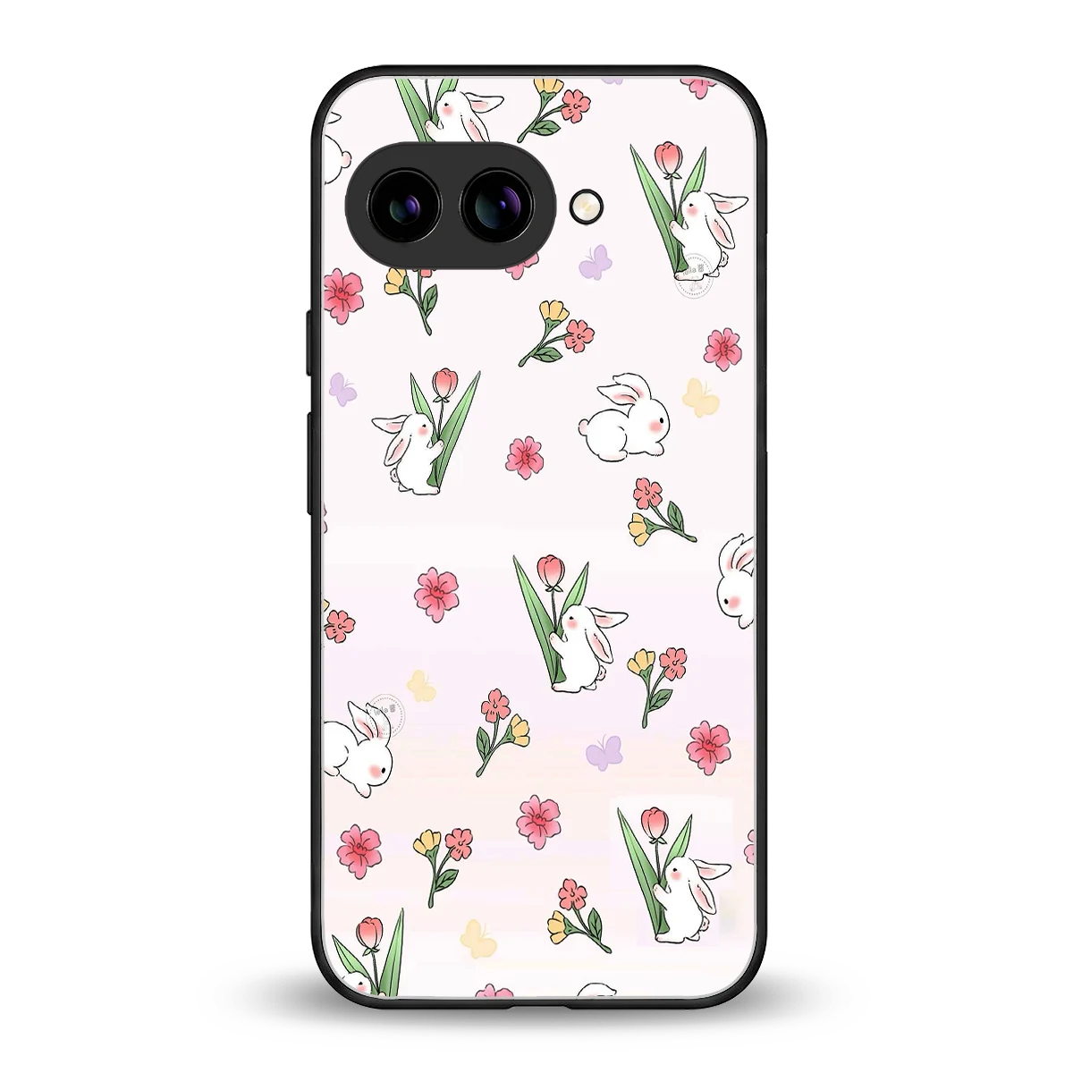 Bunny Bliss back phone cover | glass case for google pixel 10a