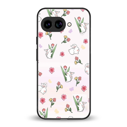 Bunny Bliss back phone cover | glass case for google pixel 10a