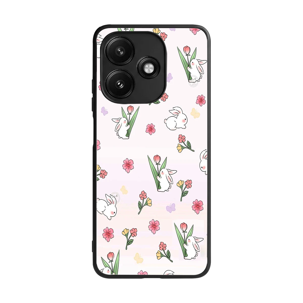 Bunny Bliss back phone cover | glass case for redmi 12 5g