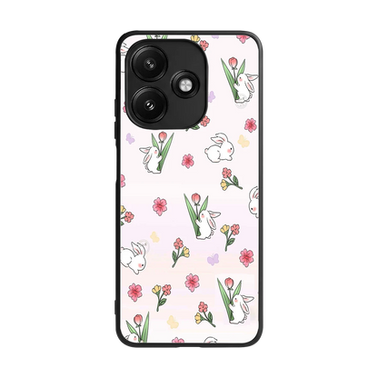 Bunny Bliss back phone cover | glass case for redmi 12 5g