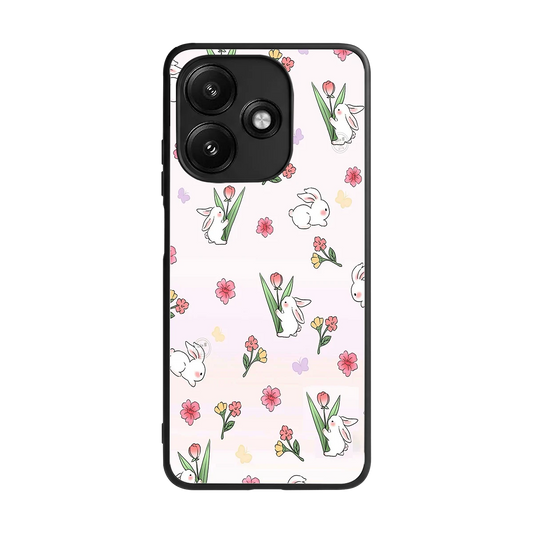 Bunny Bliss back phone cover | glass case for redmi 12 5g