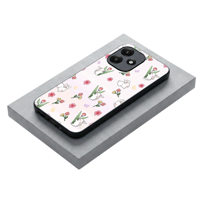 Bunny Bliss stylish phone case for redmi 12 5g | glossy glass and slim fit