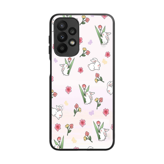 Bunny Bliss back phone cover | glass case for samsung galaxy a23