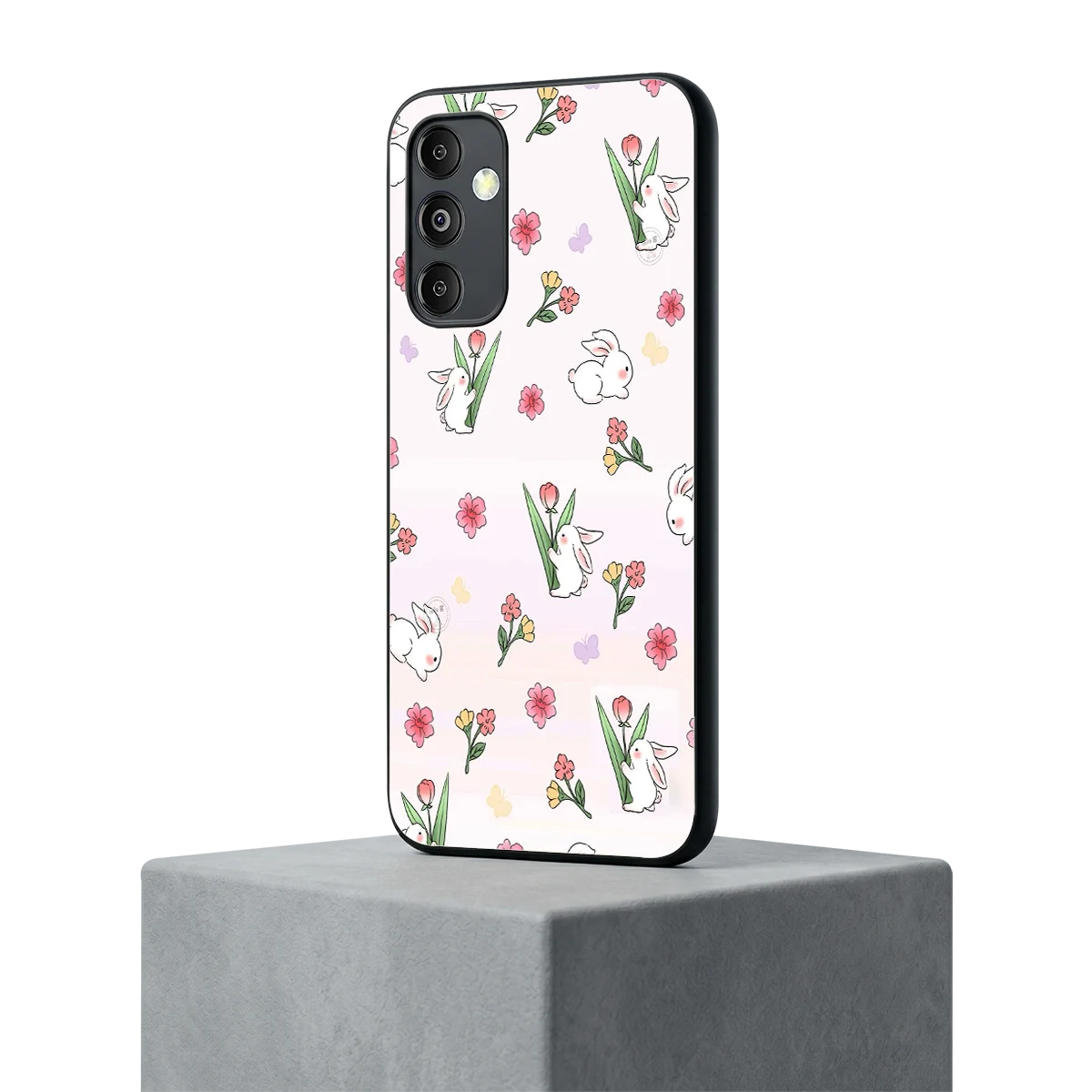 Bunny Bliss samsung galaxy m14 5g mobile cover | shockproof glass phone case