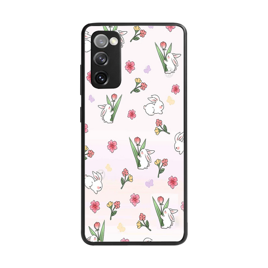 Bunny Bliss back phone cover | glass case for samsung galaxy s20 fe