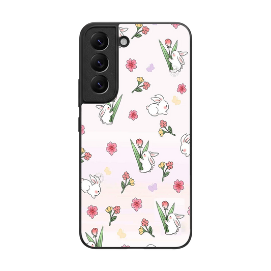 Bunny Bliss back phone cover | glass case for samsung galaxy s22