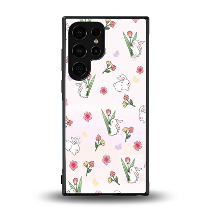 Bunny Bliss back phone cover | glass case for samsung galaxy s24 ultra