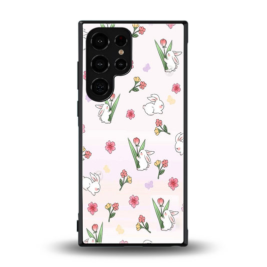 Bunny Bliss back phone cover | glass case for samsung galaxy s24 ultra