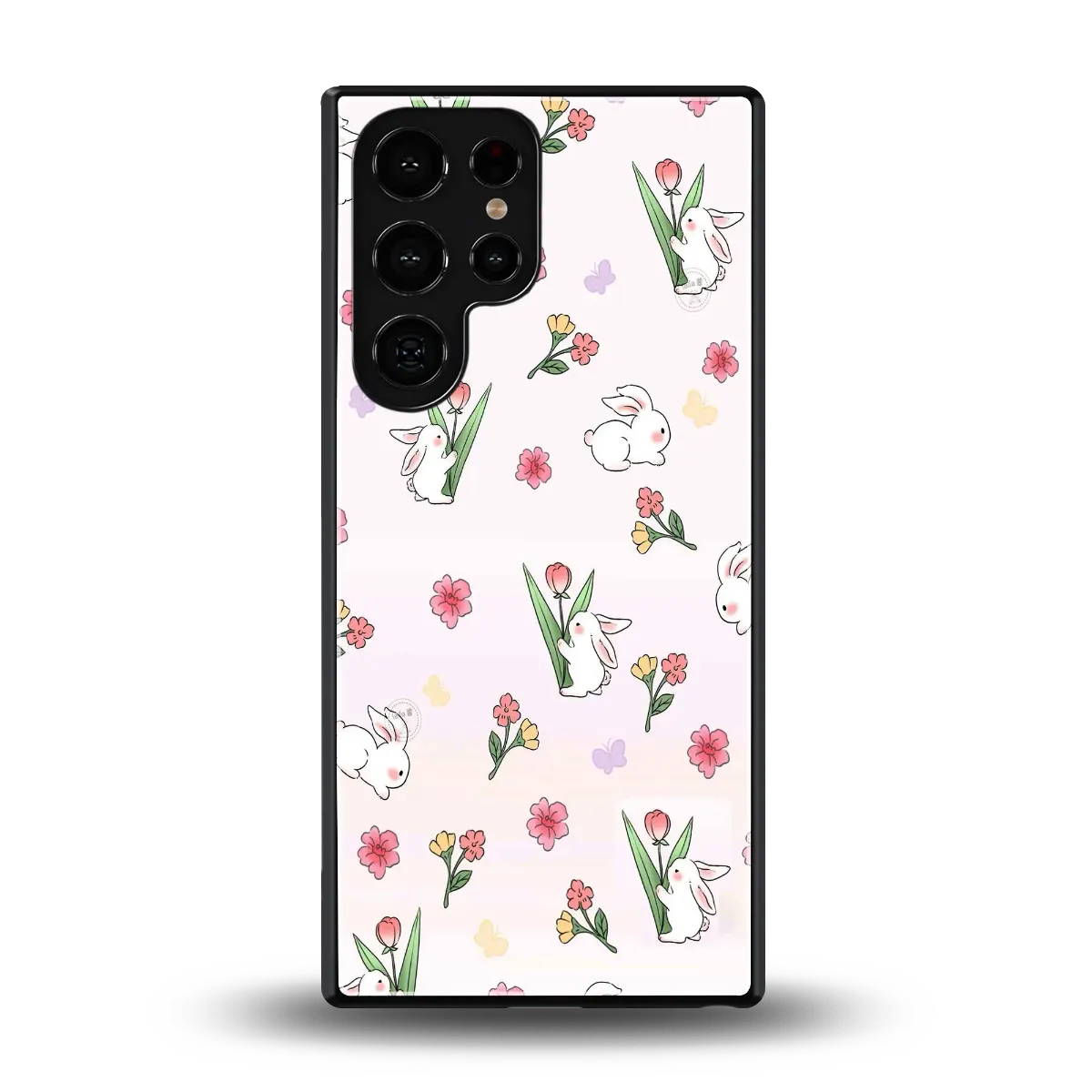 Bunny Bliss back phone cover | glass case for samsung galaxy s25 ultra