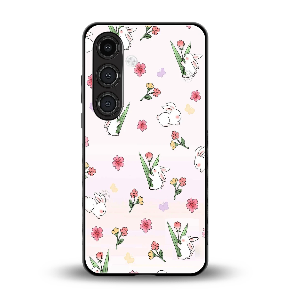 Bunny Bliss back phone cover | glass case for samsung galaxy s24 plus