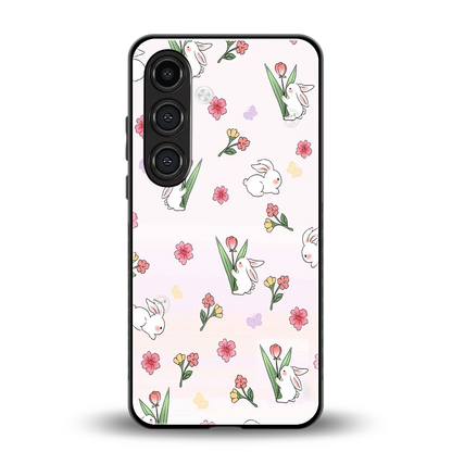 Bunny Bliss back phone cover | glass case for samsung galaxy s24