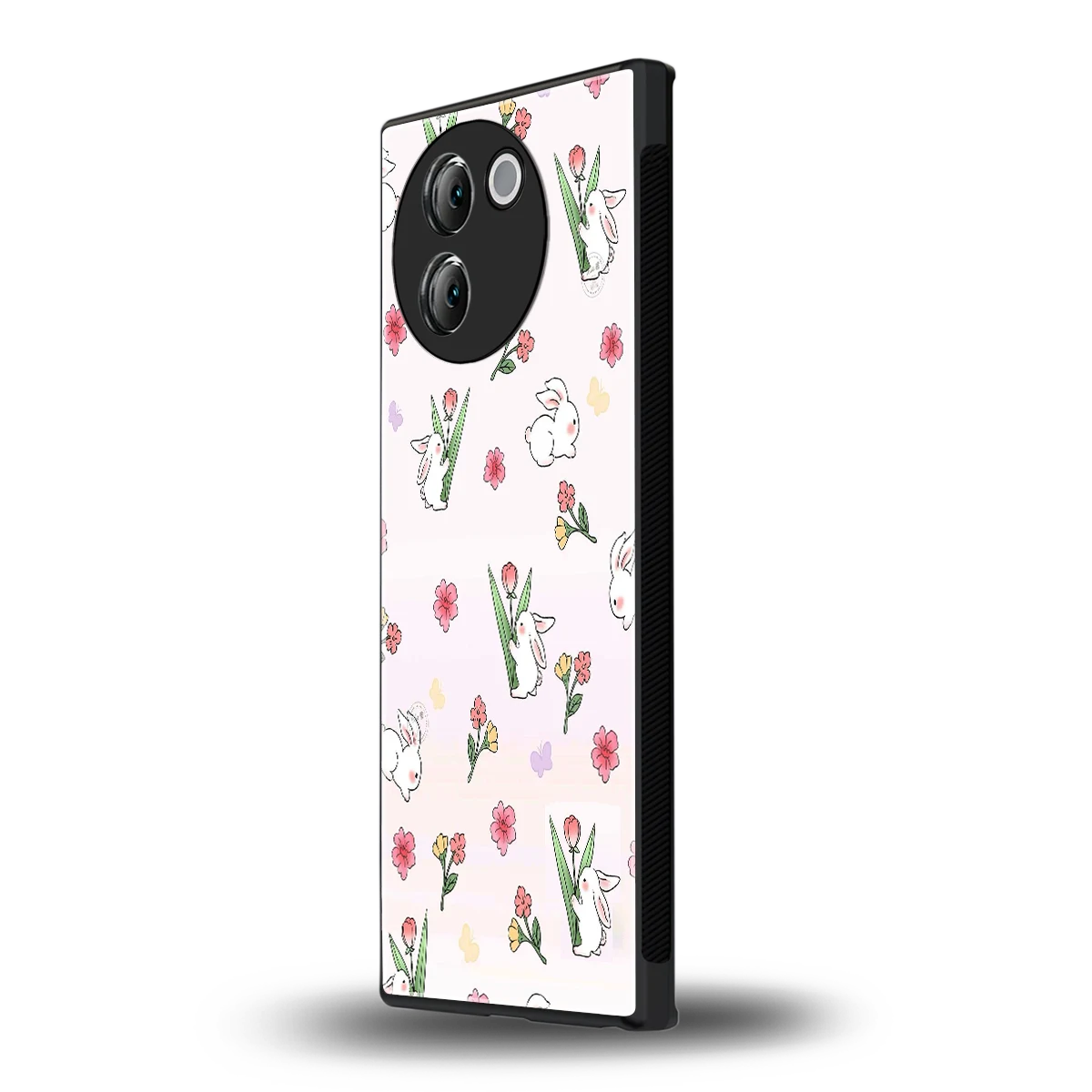 Bunny Bliss vivo v30e mobile cover | shockproof glass phone case