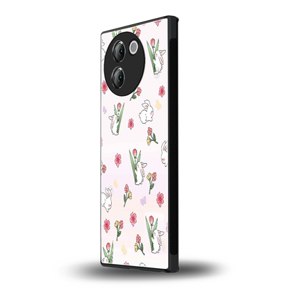 Bunny Bliss vivo v30e mobile cover | shockproof glass phone case