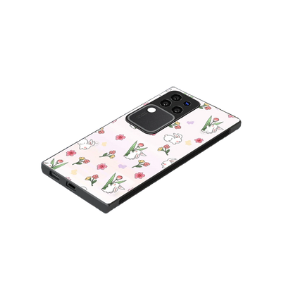 Bunny Bliss stylish phone case forvivo v30 pro | glossy glass and slim fit