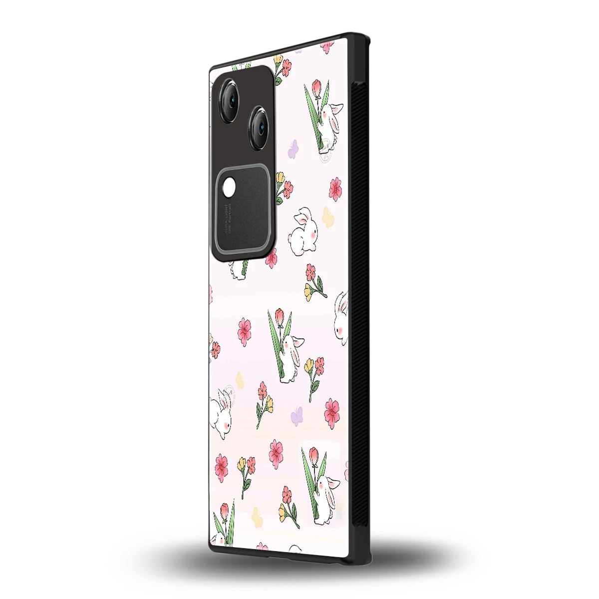 Bunny Bliss vivo v30 mobile cover | shockproof glass phone case
