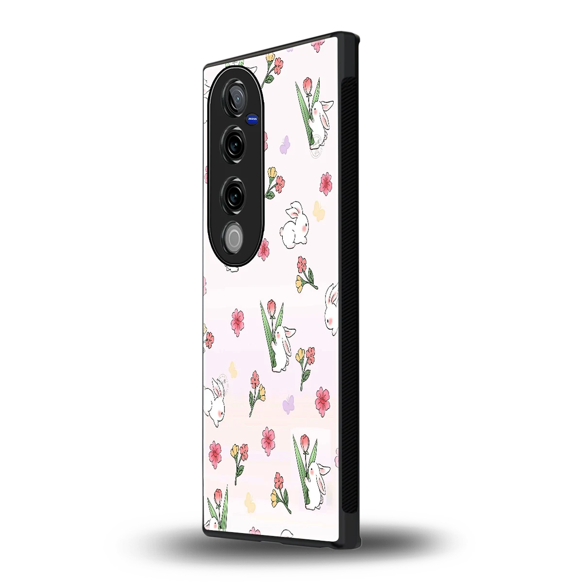 Bunny Bliss vivo v40 pro mobile cover | shockproof glass phone case