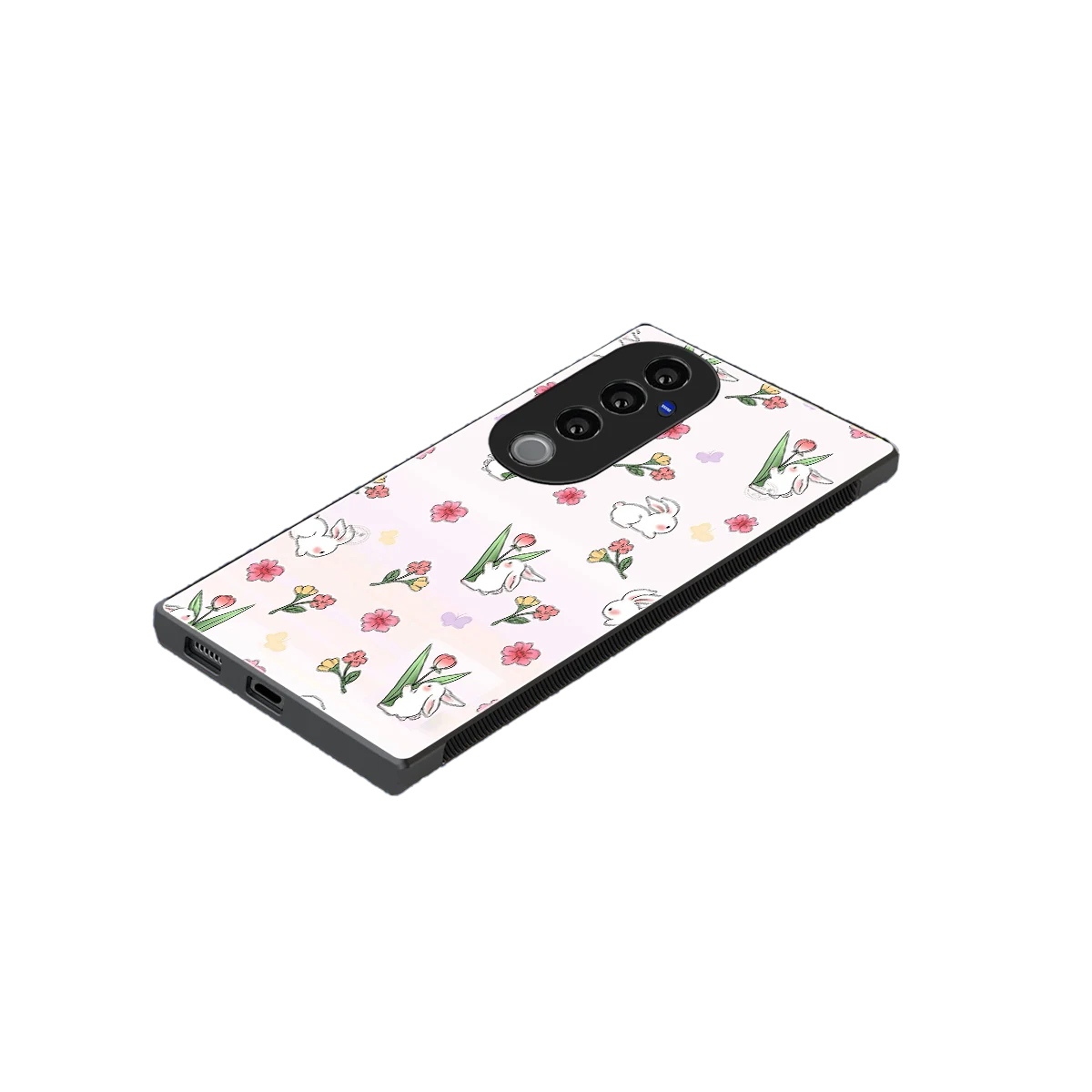 Bunny Bliss stylish phone case for vivo v40 pro | glossy glass and slim fit